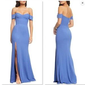 Dress the Population Evening Dress Small - Blue Jay